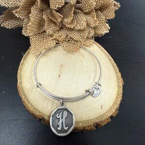 Alex & Ani initial "H" silver bracelet